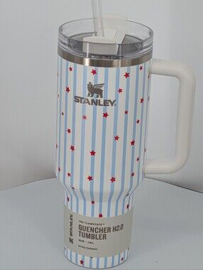 Share Stanley 40 oz Stainless Steel H2.0 FlowState Quencher Tumbler Blue Starry